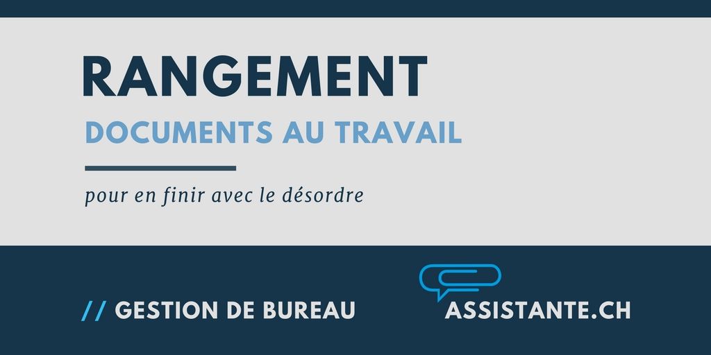 Organisation des documents au bureau