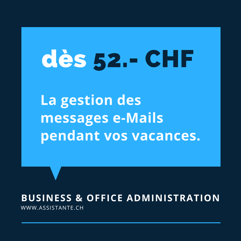 couverture et réponse aux messages e-Mail pendant les vacances