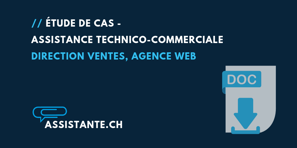 Étude de cas - adjoint externe Direction Ventes. Assistance technico-commerciale pour agence web
