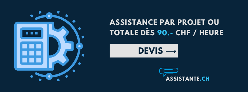 Calcul des offres, devis et tarifs assistance virtuelle par projet ou assistance totale, avec Assistante.ch Calcul des offres, devis et tarifs assistance virtuelle par projet ou assistance totale, avec Assistante.ch