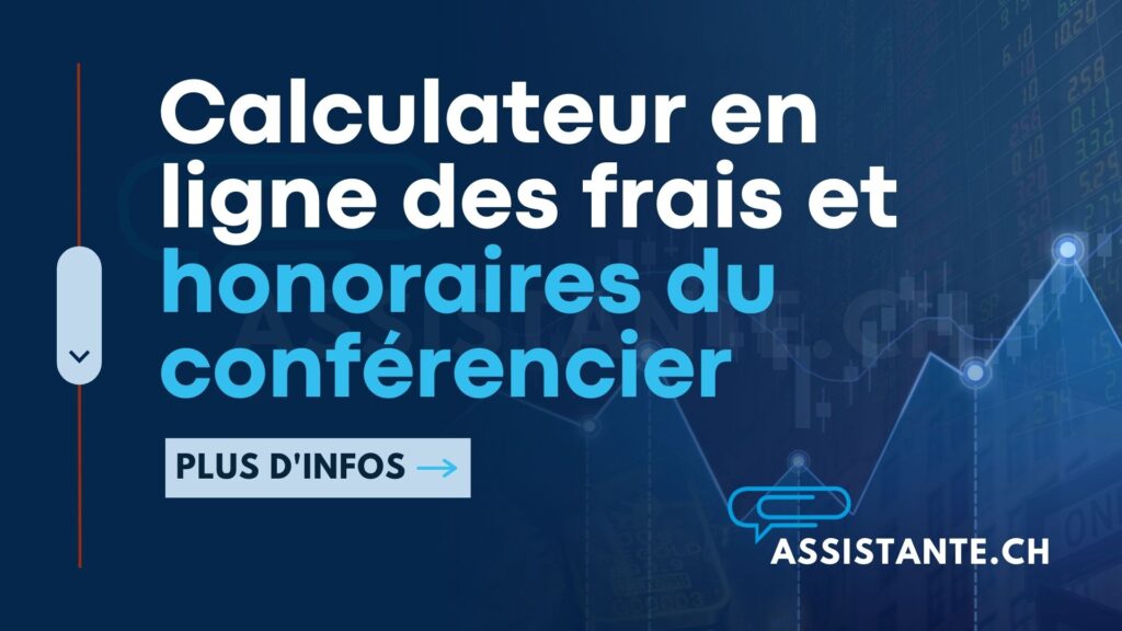 Calculateur en ligne des frais et honoraires du conférencier avec les prix du marché et calculs de coûts réalistes